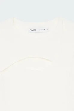 ONLASHLEY LS PEAKABOO ONECK KNT - Pull | Beige