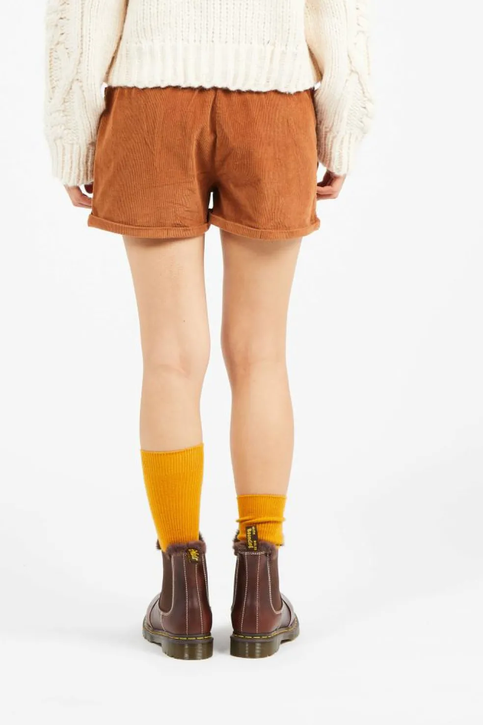 ONLCUBA-FLORA HW PB CORD SHORTS PNT - Short | Marron