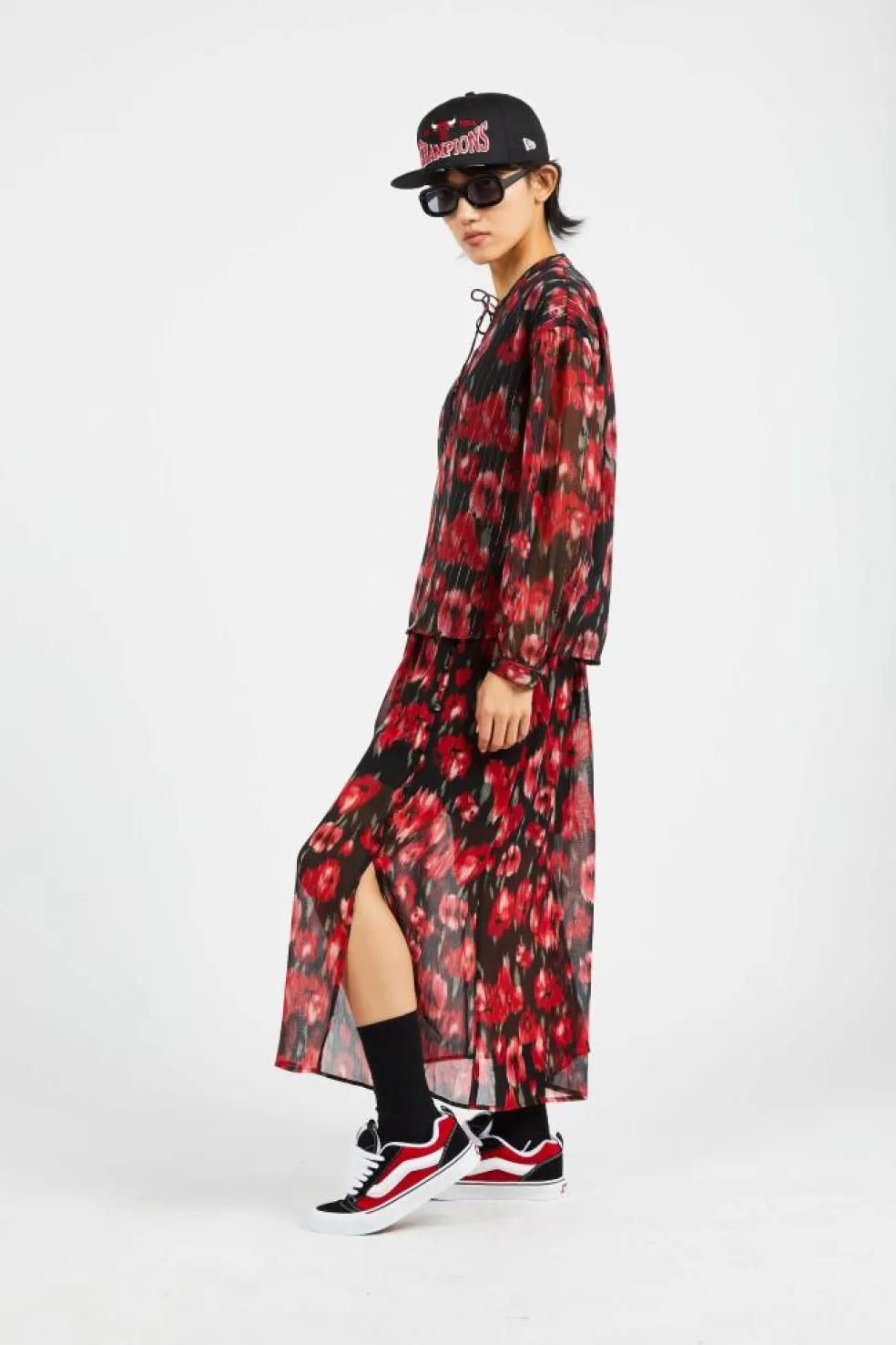 ONLMARISE SLIT MIDI SKIRT PTM - Jupe | Rouge