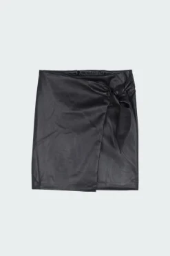 ONLMIA FAUX LEATHER KNOT SKIRT OTW - Jupe | Noir