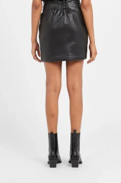 ONLMIA FAUX LEATHER KNOT SKIRT OTW - Jupe | Noir