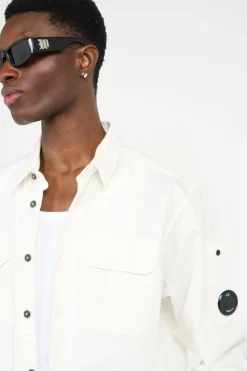 ORGANIC GABARDINE LENS - Chemise | Blanc