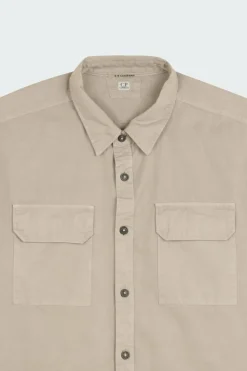 ORGANIC GABARDINE LENS - Chemise | Kaki