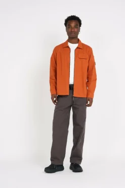 ORGANIC GABARDINE ZIPPED - Veste | Marron