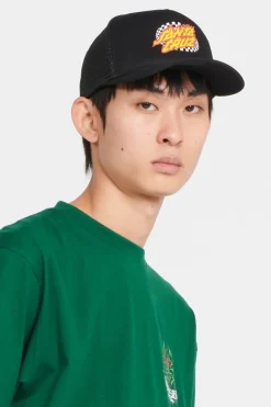 Oval Check Flame Meshback - Casquette | Noir