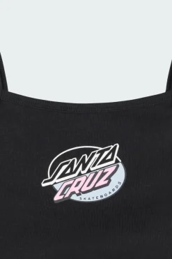 Oval Splice Dot Front Vest - Top | Noir