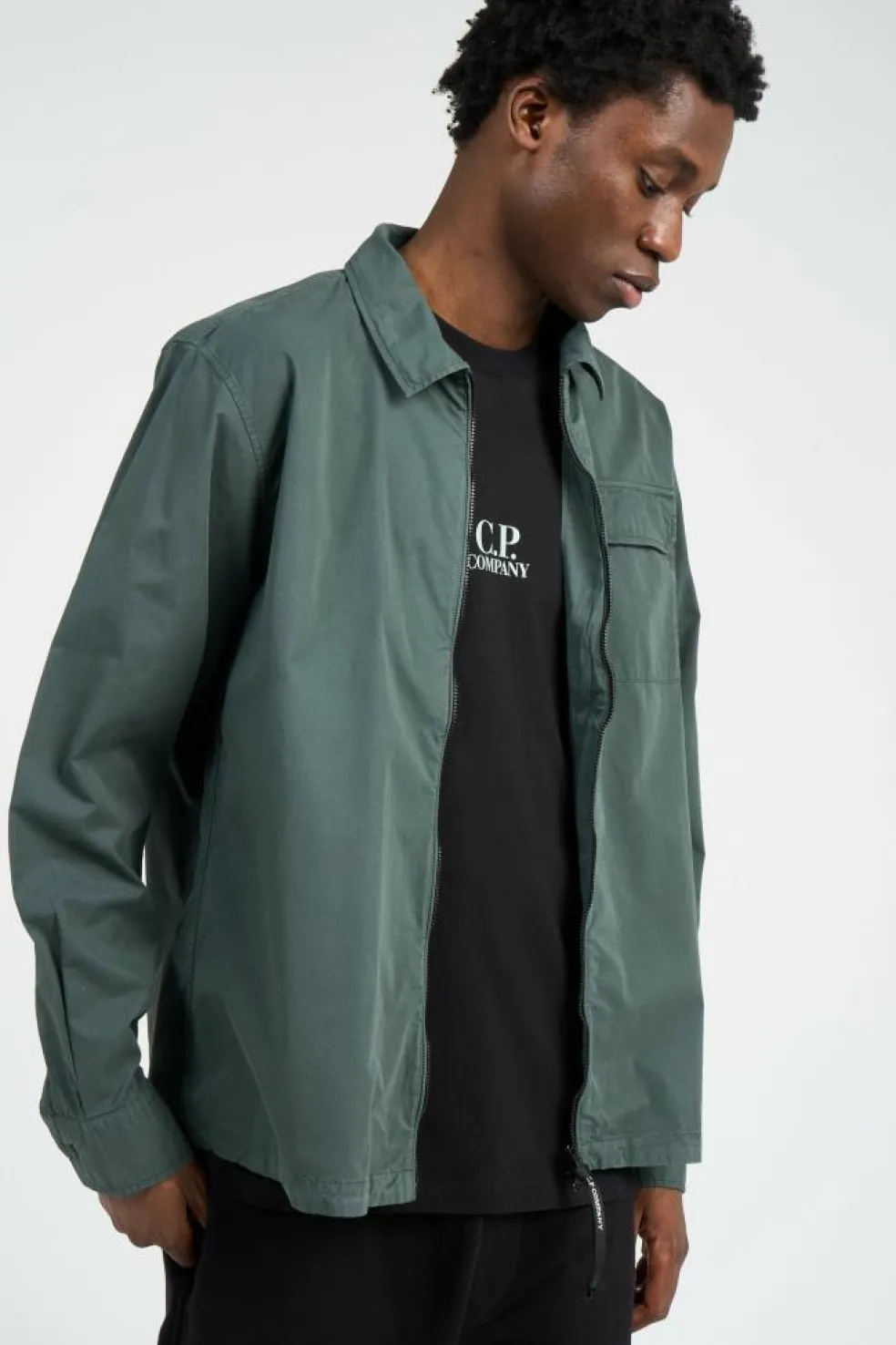 OVERSHIRT IN ORGANIC GABARDINE - Veste | Kaki