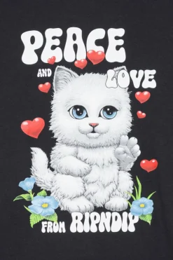 Peace Love Ripndip Long Sleeve - T-shirt | Noir