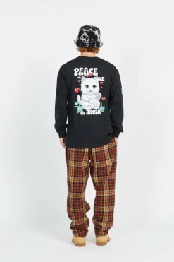 Peace Love Ripndip Long Sleeve - T-shirt | Noir