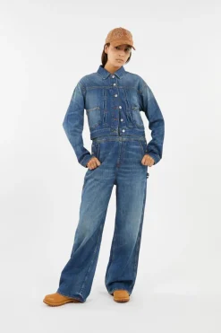 PLEATED TRUCKER JACK - Veste | Bleu