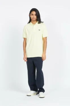 Polo slim-fit en coton piqué | Jaune