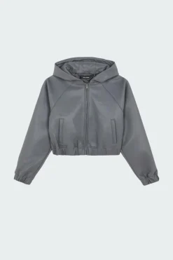 PU SCUBA CROPPED JKT - Veste | Noir