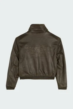 PU WASHED BOMBER - Veste | Marron