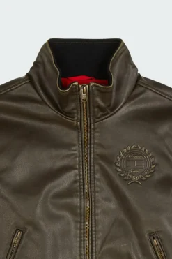 PU WASHED BOMBER - Veste | Marron