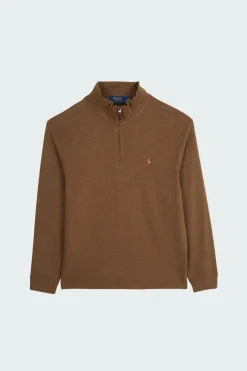 Pull demi-zippé côtelé Estate - Sweatshirt | Marron
