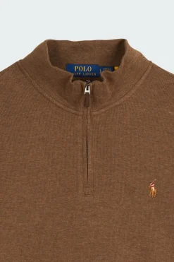 Pull demi-zippé côtelé Estate - Sweatshirt | Marron