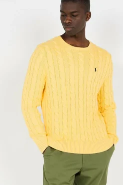 Pull en coton torsadé - Pull | Jaune