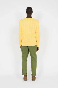 Pull en coton torsadé - Pull | Jaune
