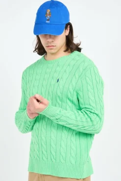 Pull en coton torsadé - Pull | Vert