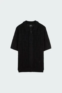 PULL MONOGRAM JACQUARD ZIP - Cardigan | Noir