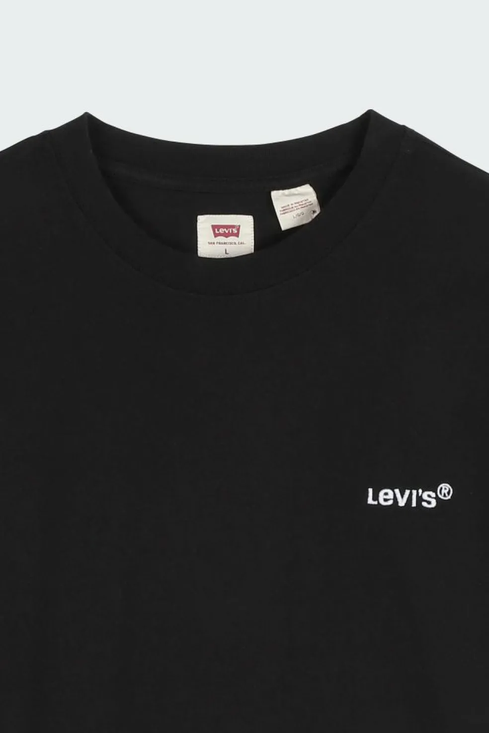 RED TAB VINTAGE TEE - Tee-shirt col rond avec logo brodé en coton | Noir