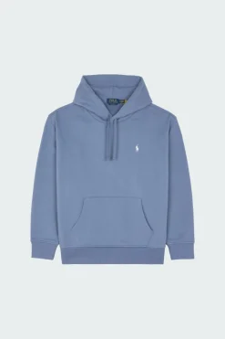 Relaxed Fit Logo Fleece Hoodie - Hoodie | Bleu