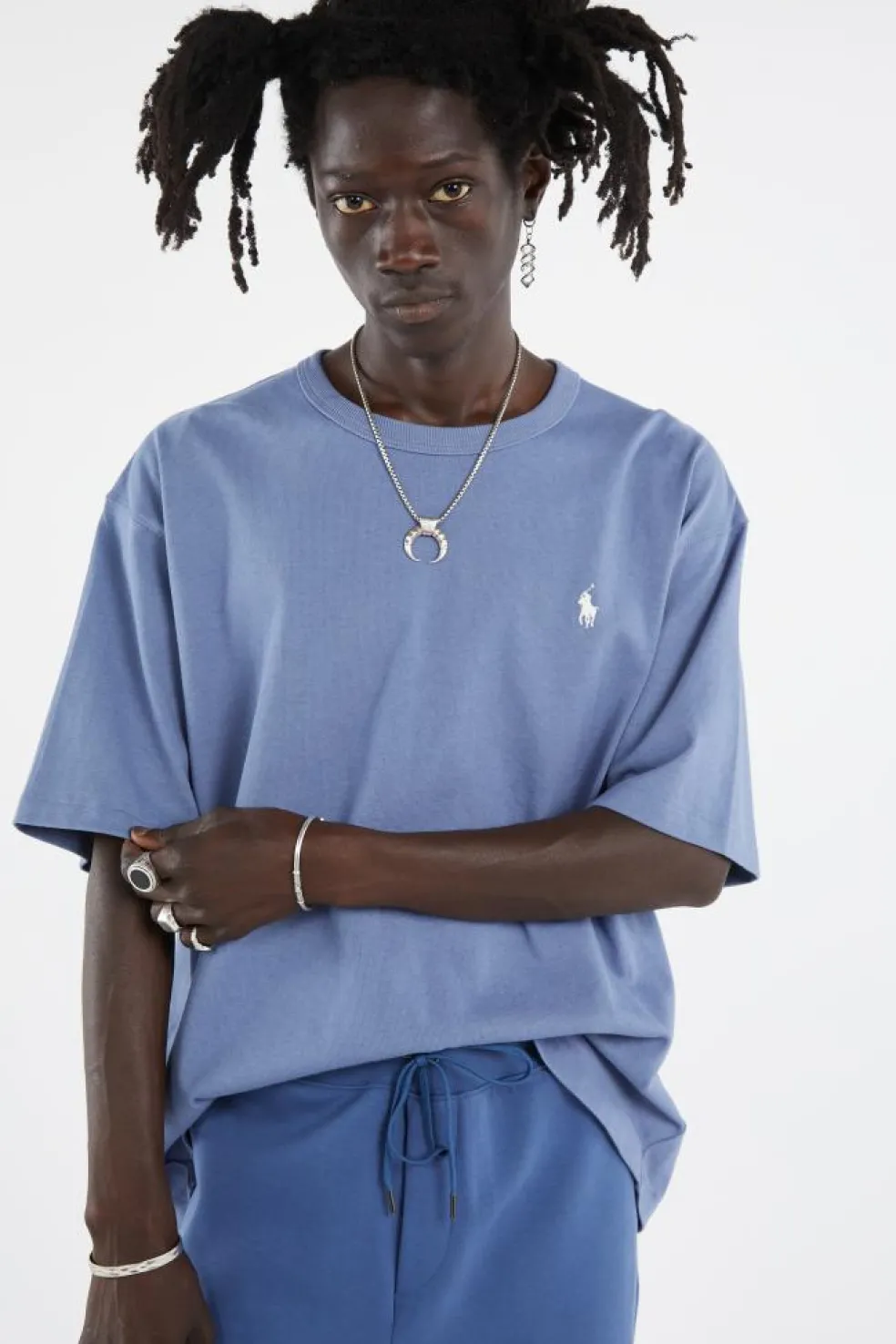 Relaxed Fit Logo Jersey T-Shirt - T-shirt | Bleu