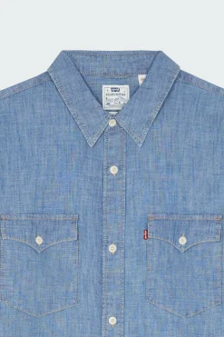 RELAXED FIT WESTERN - Chemise | Bleu