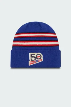 RETRO CUFF KNIT, - Bonnet | Bleu