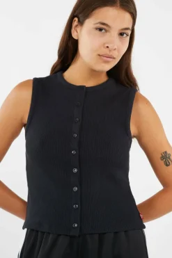 RORY SL BUTTON UP - Débardeur | Noir