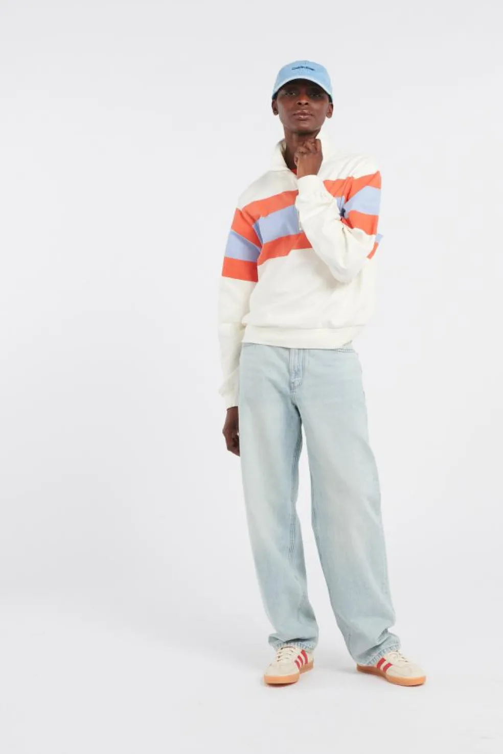 RUGBY JERSEY 1/4 ZIP - Sweatshirt | Blanc