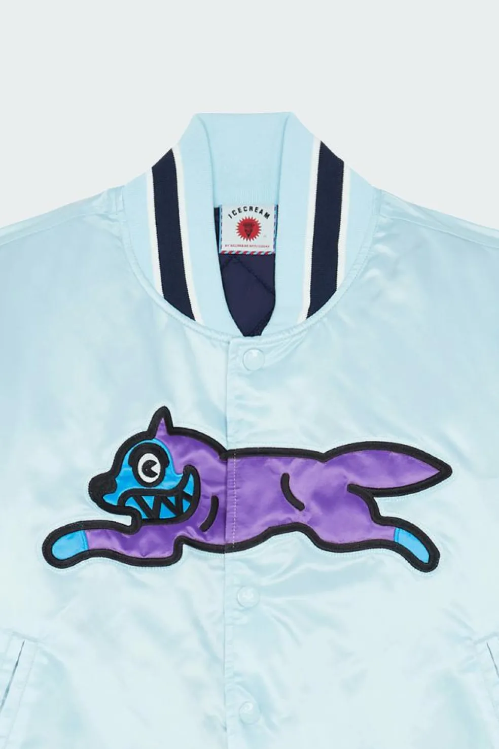 RUN DOG SATIN BOMBER - Bomber | Bleu