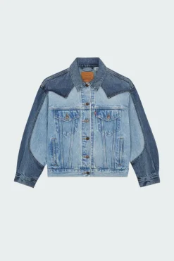 90S WESTERN PIECED TRCKR - Veste | Bleu