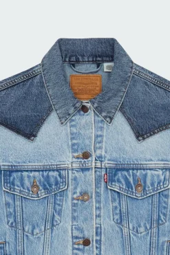 90S WESTERN PIECED TRCKR - Veste | Bleu