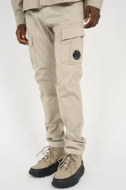 SATEEN STRETCH CARGO LENS - Cargo | Kaki