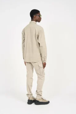 SATEEN STRETCH CARGO LENS - Cargo | Kaki