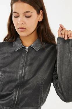 SATIN WASHED JKT - Veste | Noir