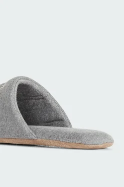 SCRIPT EMBROIDERY - Chaussons | Gris