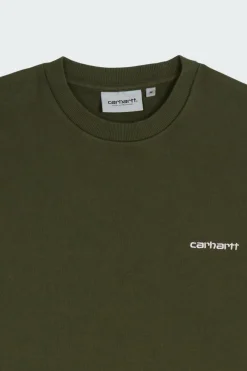 Script Embroidery Sweat - Sweatshirt | Kaki