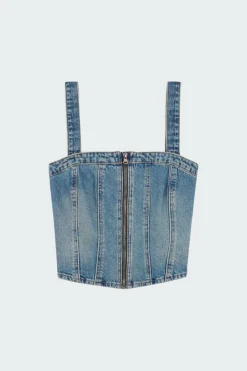 SCULPTED BUSTIER - Top | Bleu