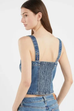 SCULPTED BUSTIER - Top | Bleu