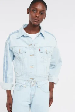 SHRUNKEN 90S STRIPE TRKR - Veste | Bleu