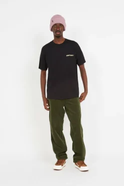 SINGLE KNEE PANT - Pantalon droit en velours | Kaki