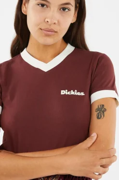 SLAYDEN RINGER TEE SS W - T-shirt | Rouge