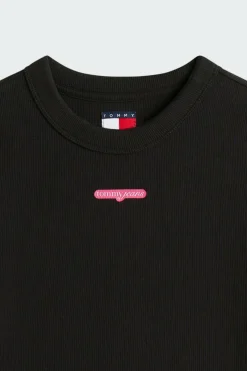 SLIM SCRIPT LABE - T-shirt | Noir