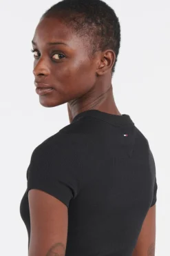 SLIM SCRIPT LABE - T-shirt | Noir