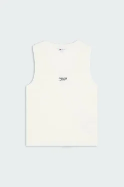 SLIM SCRIPT RIB - Débardeur | Blanc
