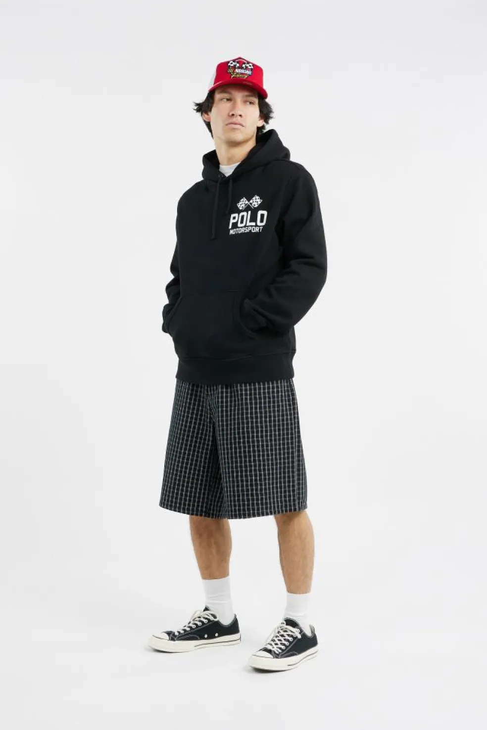 Slub Fleece Graphic Hoodie - Hoodie | Noir