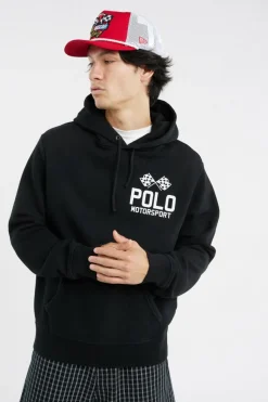 Slub Fleece Graphic Hoodie - Hoodie | Noir