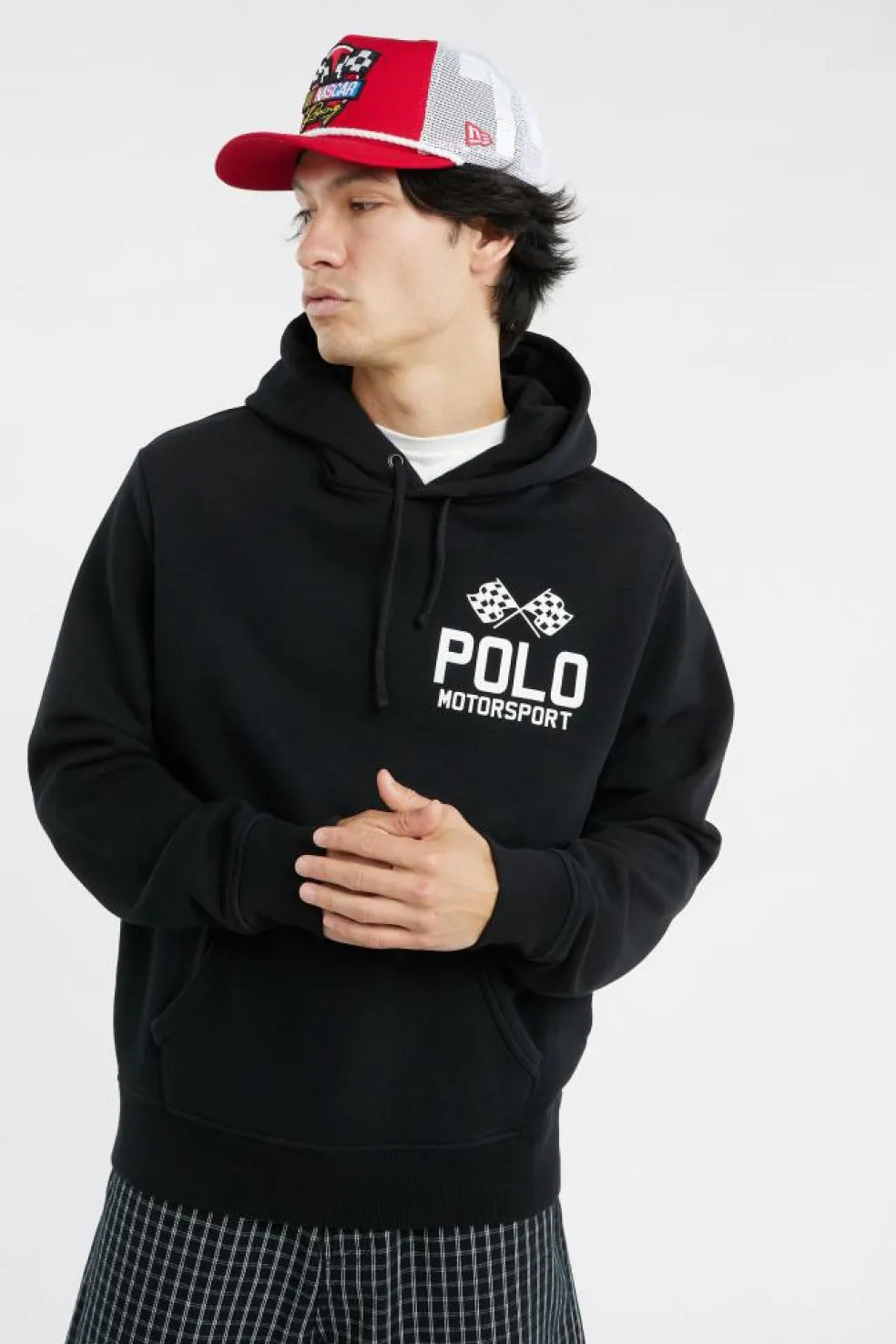Slub Fleece Graphic Hoodie - Hoodie | Noir
